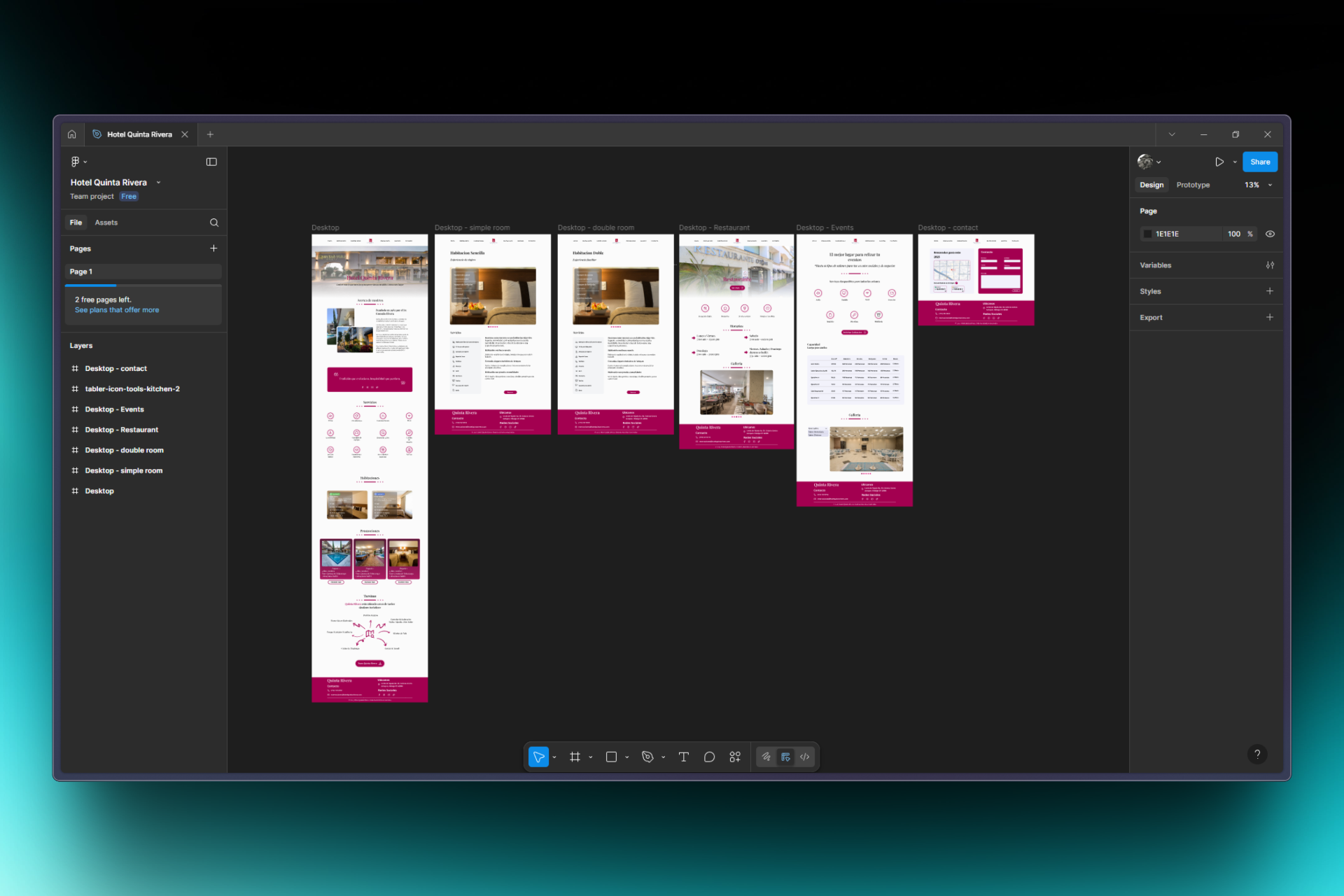 Nueva UI/UX para Hotel Quinta Rivera